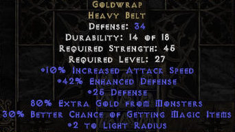 Goldwrap, Heavy Belt