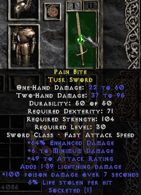 Pain Bite, Tusk Sword