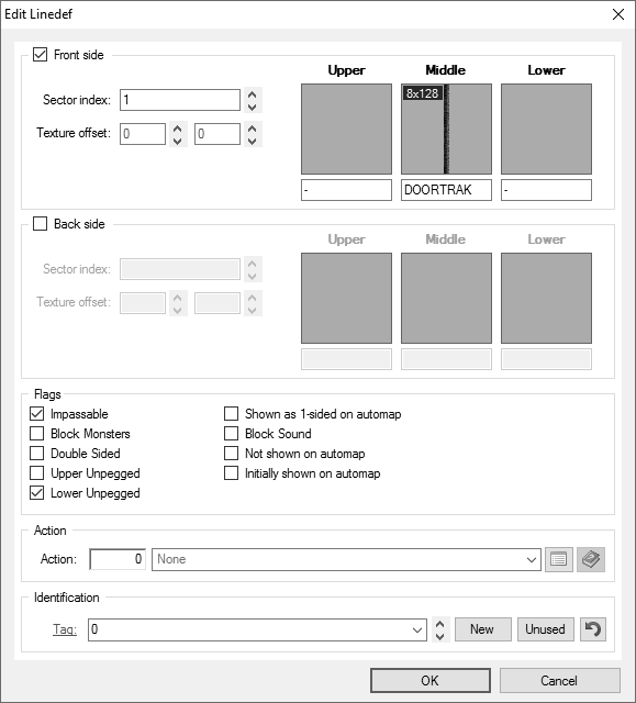 Making beautiful, and working door tracks by checking the Lower Unpegged option.