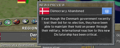 Denmark becomes a dictatorship.